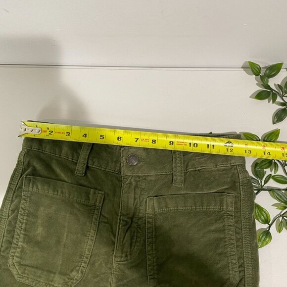Free People Olive Green Corduroy Pants Size 0 - Picture 15 of 16